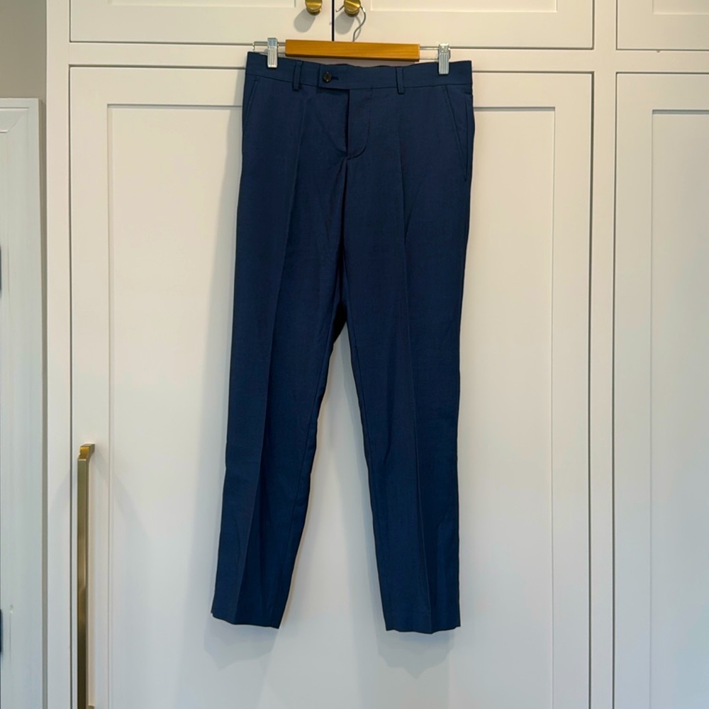 Savile Row Men’s Dress Pants Slacks 30x30 Blue. NWOT